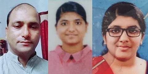 A father and his two daughters lost their lives in an accident in Tiruvalla. (Photos | Special Arrangement)