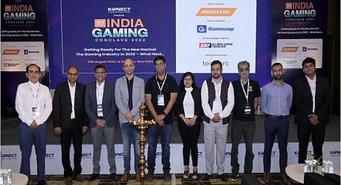 Industry leaders at 2nd Edition of India Gaming Conclave 2022. (Photo | ANI)
