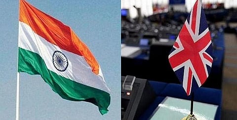 National flags of India and UK used for representational purpose only. (File Photo)