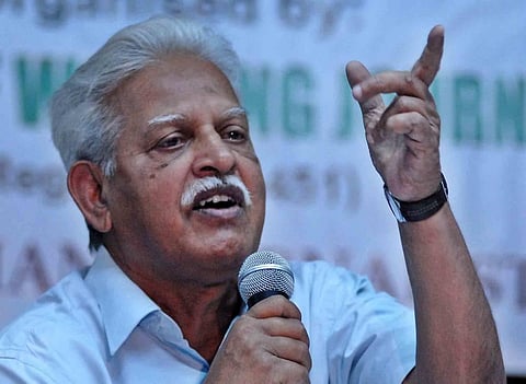 Telugu  poet, writer and activist Varavara Rao (File photo | EPS)