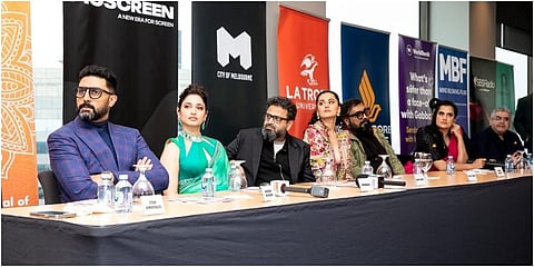 The actors took to the podium in presence of a special audience to announce this year's programme schedule with 'Dobaaraa' being the opening night film. (Photo | IANS)