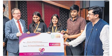 WE Alphas receive a cash prize at the programme’s finale; Tanisha Mantry.