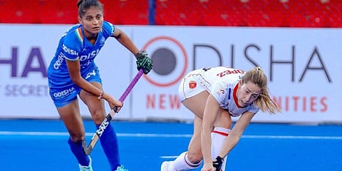 Indian women's hockey team forward Jyoti in action. (Photo | Hockey India)