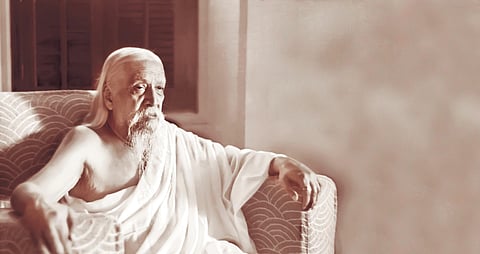 Revolutionary turned mystic supramental sage, Sri Aurobindo.