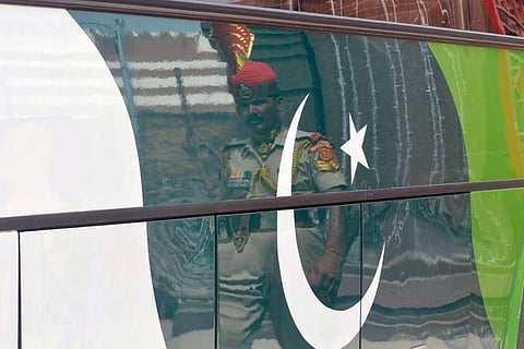 A BSF soldier escorts the Pakistani Delhi-Lahore bus in 2019. (File photo| AFP photo)
