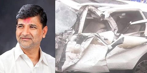 Maharashtra Shiv Sangram leader Vinayak Mete passed away after he met with a car accident in Raigad early morning on Sunday. (Photos | Twitter)