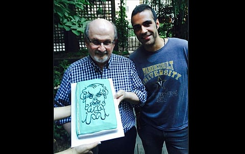 Authors Salman Rushdie and Aatish Taseer (Photo | Aatish Taseer @ Twitter)