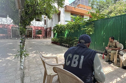 The CBI on Friday raided the home of Delhi Deputy Chief Minister Manish Sisodia and 30 other locations in connection with the Delhi Excise Policy as the agency claimed that Rs 1 crore had allegedly been paid to a company belonging to a close associate of the AAP politician. (Photo | Shekhar Yadav, EPS)