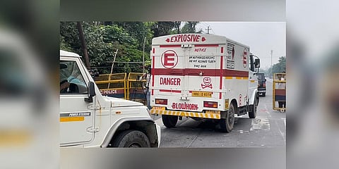 Explosives begin to be placed today ahead of Noida Twin Tower demolition on August 28. (Photo | ANI)