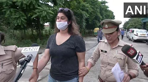 Bhavya Rai was caught on camera abusing a security guard. (Photo | ANI Twitter)