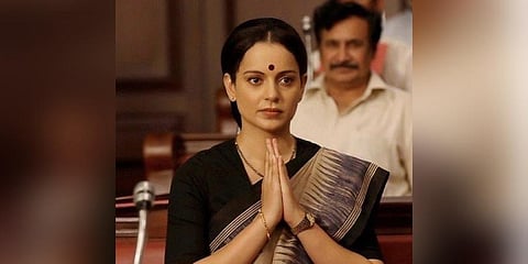Kangana Ranaut in a still from 'Thalaivii'.