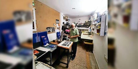 Avinash Aggarwal working in his studio