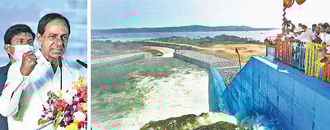 Chief Minister K Chandrasekhar Rao speaks after inaugurating the Mallannasagar project. (File Photo)