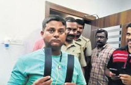 Accused Mubarak at the Kalamassery police station