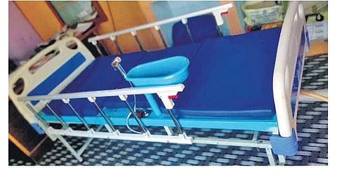 The multi-purpose bed helps bedridden patients go through their daily chores without relying on caregivers too much.