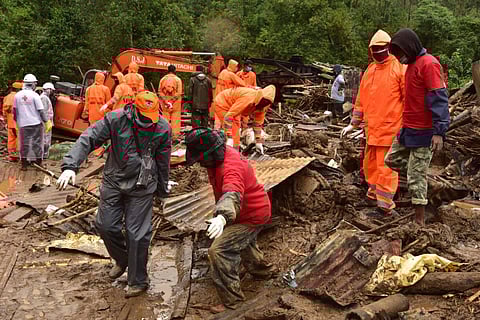 File photo of a landslide in Idukki. (Photo | Albin Mathew, EPS)