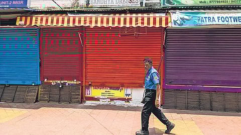 Following a scuffle between vendors on Sunday, Market Building remains closed. (Photo | Debadatta Mallick, EPS)
