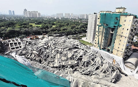 The Supertech twin towers. (Photo | EPS, Parveen Negi)