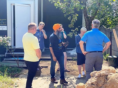 Providing succour to the war-torn:  Hardayal Singh is touring Ukraine to assess the needs of the local residents rendered homeless.