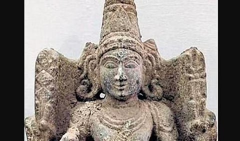 A few of the idols recovered from a house at Broadway in Chennai on Tuesday | Express