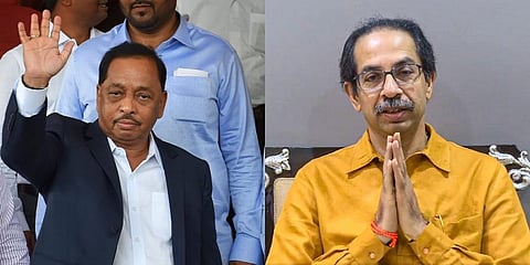 Union minister Narayan Rane (L) and ex-Maharashtra chief minister Uddhav Thackeray. (Photos | PTI)