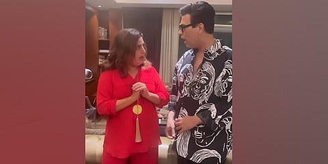 Karan Johar and Farah Khan (Photo | Karan Johar @ Twitter)