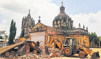 St. Susaiyappar Church being demolished at Palayam village | Express