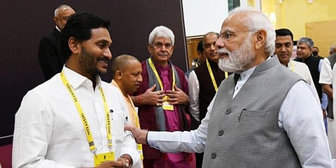 Chief Minister YS Jagan Mohan Reddy with Prime Minister Narendra Modi (Photo | Express)