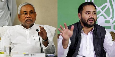 Bihar Chief Minister Nitish Kumar and RJD leader Tejashwi Yadav. (File Photos | PTI)