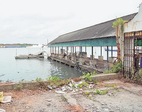 The under-construction boat jetty at Mattanchery | T P Sooraj