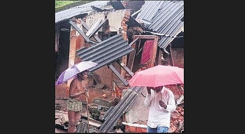 A damaged house in Gajapati | Express