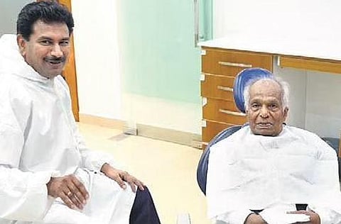 Dr Jijo Paul with Fr John Mathew Elanjileth