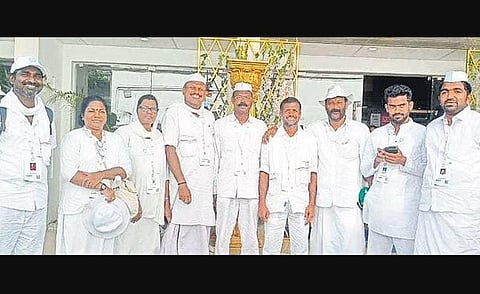 The nine-member permanent padayatris from the state