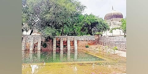 One of the restored bowlis in the Qutb Shah Heritage Park that was inaugurated by IT Minister KT Rama Rao in Hyderabad on Thursday | R V K Rao