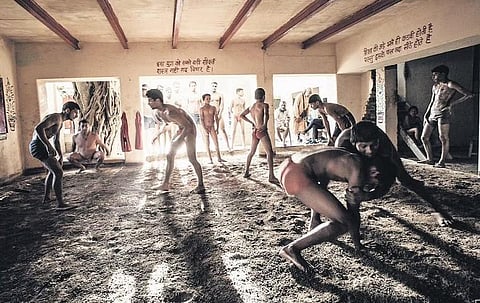 Wrestlers at Tulsi Akhada