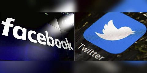 Logos for social media platforms Facebook and Twitter. (Photo | AP)