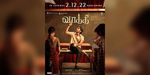 Poster of Dhanush's bilingual film 'Vaathi'