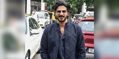 Dulquer Salmaan poses for photos during the promotions of his upcoming film 'Chup', in New Delhi.(Photo | PTI)