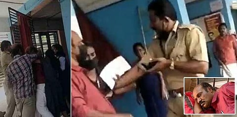 Preman who is also an employee of the Panchayat department got himself admitted to the government hospital in Kattakada. (Videograb)