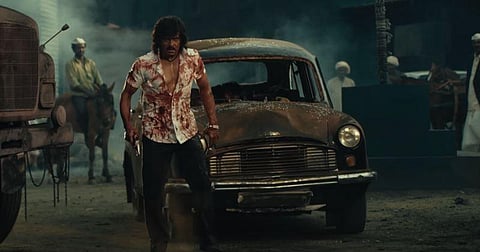 a still from the teaser of the movie 'Kabzaa' (Photo | YouTube)