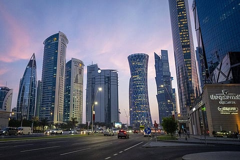 A view of hotels and other buildings at the West Bay area in Doha, Qatar, where many hotels in Qatar are already fully booked for the soccer World Cup. (Photo | AP)