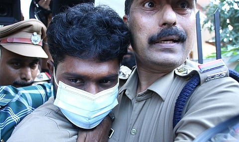 Jithin being taken to JFCM Court in T’Puram on Thursday | Express