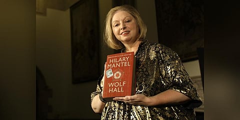 Winner of the 2009 Booker Prize for fiction Hilary Mantel with their book ' Wolf Hall '.(File Photo | AP)