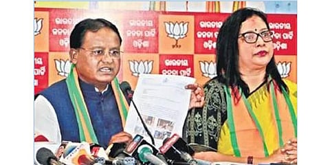 Mohan Majhi addresses the media