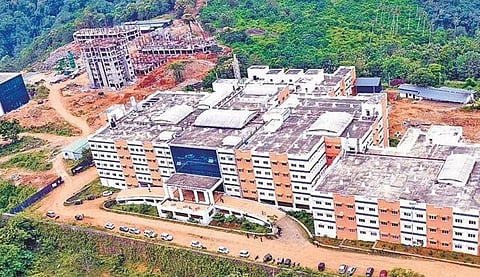 An aerial view of the Konni Medical College 