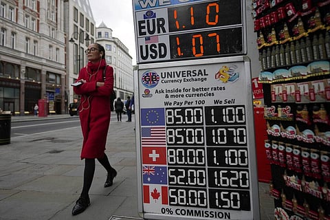 The British pound has stabilized in Asian trading after plunging to a record low. (Photo | AP)