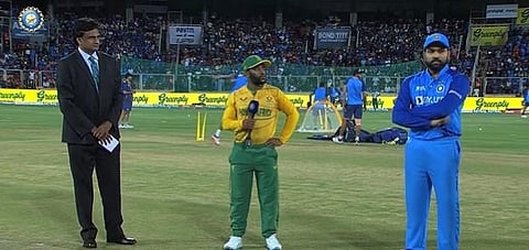 India captain Rohit Sharma elected to field . (Photo | BCCI Twitter)