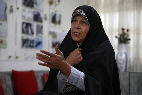 Former Iranian lawmaker and women's rights activist Faezeh Hashemi. (Photo | AP)