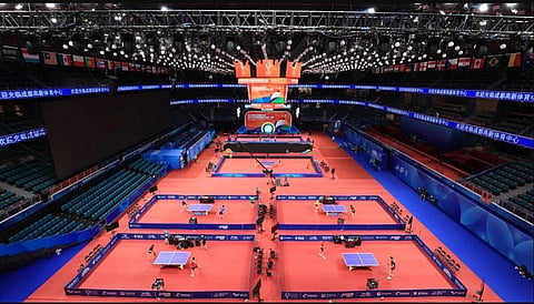 The tournament will take place in a 'closed-loop' system to satisfy the strict zero-Covid policies.  (Photo | AFP)