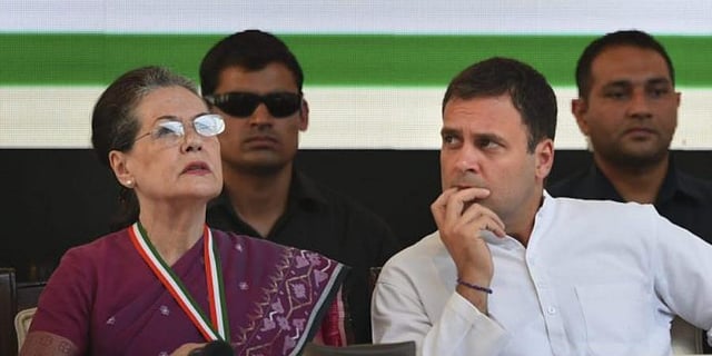 Congress President Sonia Gandhi and Rahul Gandhi - National Herald scam case: They are alleged of committing fraud and land grabbing worth Rs 16 billion (USD 200 million) by acquiring a public limited company called Associated Journals Limited (AJL). Current status: The ED is currently probing the shareholding pattern, the financial transactions of AJL and YIL, and the role of party functionaries in the functioning of the two entities. (Photo | PTI)